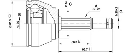 Шарнирный комплект (OPEN PARTS: CVJ5470.10)