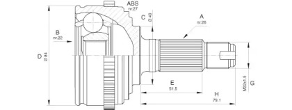 Шарнирный комплект (OPEN PARTS: CVJ5475.10)