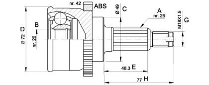 Шарнирный комплект (OPEN PARTS: CVJ5479.10)