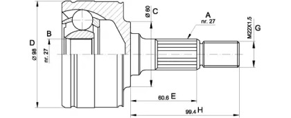 Шарнирный комплект (OPEN PARTS: CVJ5483.10)