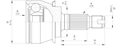 Шарнирный комплект (OPEN PARTS: CVJ5488.10)