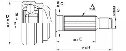 Шарнирный комплект (OPEN PARTS: CVJ5490.10)