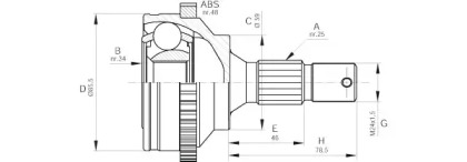 Шарнирный комплект (OPEN PARTS: CVJ5499.10)