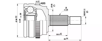 Шарнирный комплект (OPEN PARTS: CVJ5501.10)