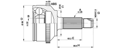 Шарнирный комплект (OPEN PARTS: CVJ5509.10)