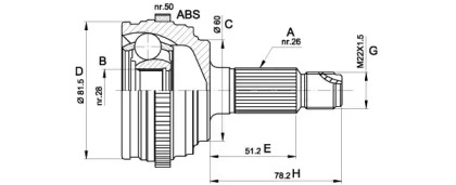 Шарнирный комплект (OPEN PARTS: CVJ5510.10)