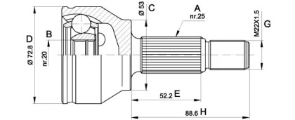 Шарнирный комплект (OPEN PARTS: CVJ5513.10)