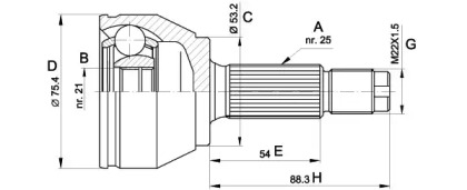 Шарнирный комплект (OPEN PARTS: CVJ5514.10)