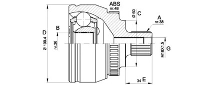 Шарнирный комплект (OPEN PARTS: CVJ5516.10)