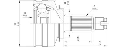 Шарнирный комплект (OPEN PARTS: CVJ5517.10)