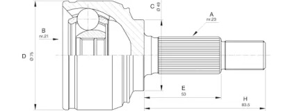 Шарнирный комплект (OPEN PARTS: CVJ5520.10)