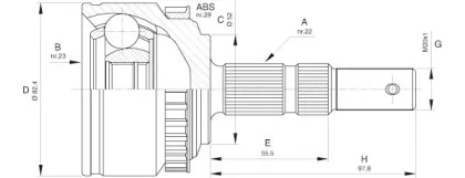 Шарнирный комплект (OPEN PARTS: CVJ5526.10)