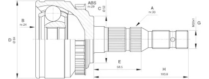 Шарнирный комплект (OPEN PARTS: CVJ5527.10)