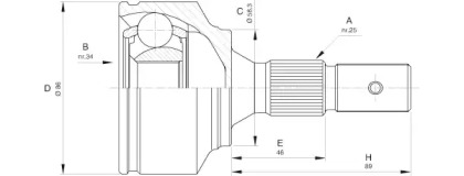 Шарнирный комплект (OPEN PARTS: CVJ5529.10)