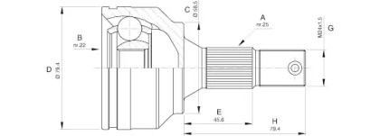 Шарнирный комплект (OPEN PARTS: CVJ5530.10)