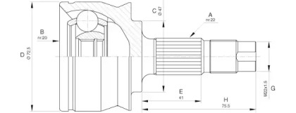 Шарнирный комплект (OPEN PARTS: CVJ5531.10)