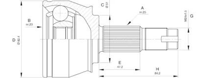 Шарнирный комплект (OPEN PARTS: CVJ5532.10)