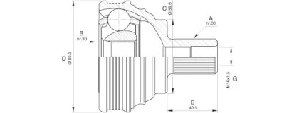 Шарнирный комплект (OPEN PARTS: CVJ5535.10)