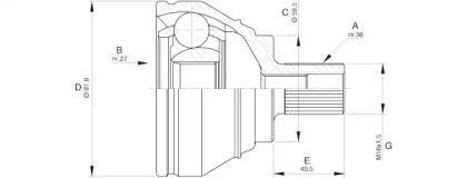 Шарнирный комплект (OPEN PARTS: CVJ5536.10)