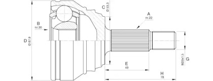 Шарнирный комплект (OPEN PARTS: CVJ5539.10)