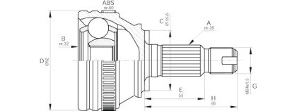 Шарнирный комплект (OPEN PARTS: CVJ5553.10)