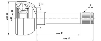 Шарнирный комплект (OPEN PARTS: CVJ5562.10)