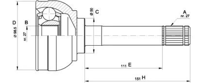 Шарнирный комплект (OPEN PARTS: CVJ5563.10)