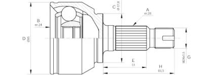 Шарнирный комплект (OPEN PARTS: CVJ5567.10)