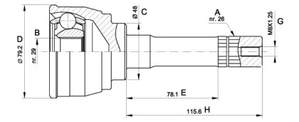 Шарнирный комплект (OPEN PARTS: CVJ5568.10)