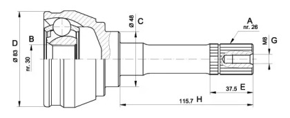 Шарнирный комплект (OPEN PARTS: CVJ5569.10)