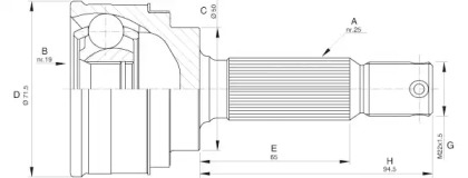 Шарнирный комплект (OPEN PARTS: CVJ5578.10)