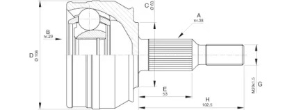 Шарнирный комплект (OPEN PARTS: CVJ5579.10)