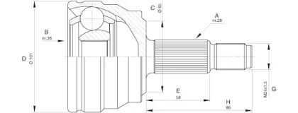 Шарнирный комплект (OPEN PARTS: CVJ5580.10)