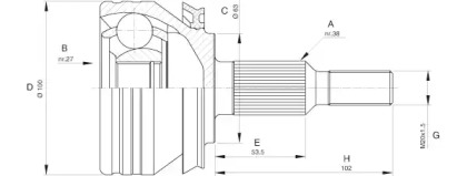 Шарнирный комплект (OPEN PARTS: CVJ5581.10)