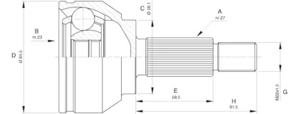 Шарнирный комплект (OPEN PARTS: CVJ5582.10)