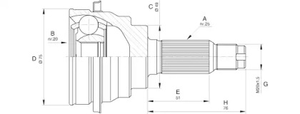 Шарнирный комплект (OPEN PARTS: CVJ5585.10)