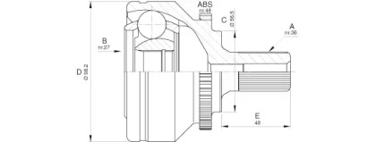 Шарнирный комплект (OPEN PARTS: CVJ5589.10)