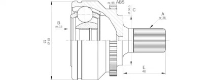 Шарнирный комплект (OPEN PARTS: CVJ5590.10)