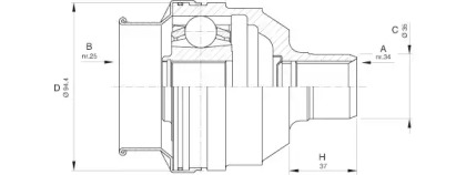 Шарнирный комплект (OPEN PARTS: CVJ5591.20)