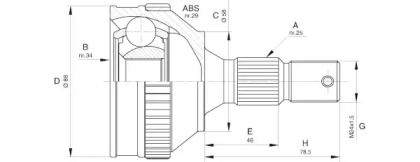 Шарнирный комплект (OPEN PARTS: CVJ5592.10)