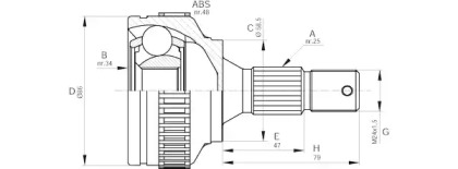 Шарнирный комплект (OPEN PARTS: CVJ5593.10)