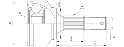 Шарнирный комплект (OPEN PARTS: CVJ5594.10)