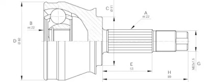 Шарнирный комплект (OPEN PARTS: CVJ5595.10)