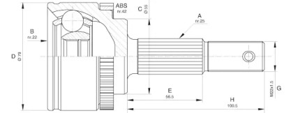 Шарнирный комплект (OPEN PARTS: CVJ5596.10)