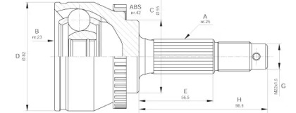 Шарнирный комплект (OPEN PARTS: CVJ5597.10)