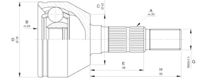 Шарнирный комплект (OPEN PARTS: CVJ5598.10)