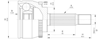 Шарнирный комплект (OPEN PARTS: CVJ5601.10)