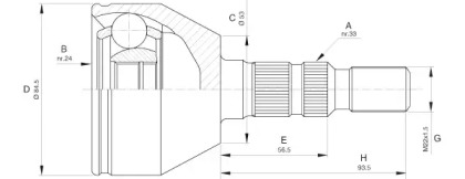 Шарнирный комплект (OPEN PARTS: CVJ5602.10)