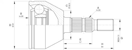 Шарнирный комплект (OPEN PARTS: CVJ5603.10)