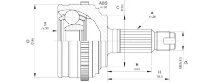 Шарнирный комплект (OPEN PARTS: CVJ5605.10)